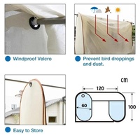 Beige Outdoor Clothes Drying Cover - Dustproof Rainproof Sun Protection - Lengthen Beige thumbnail
