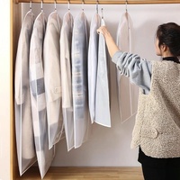 2 Transparent Hanging Garment Storage Bags with Zipper thumbnail