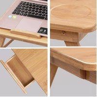 Adjustable Folding Laptop Desk for Bed with Card Slot and Lazy Computer Design thumbnail