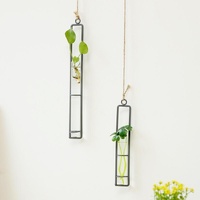 Charming Iron Art Glass Wall Hanging for Home Gardening - Size l thumbnail