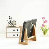 Bamboo Wood Desktop Storage Rack for Computers and Tablets thumbnail