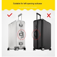 Waterproof Pvc Trolley Suitcase Cover - 24 Inch Rimless Transparent Dustproof thumbnail