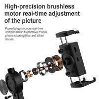 Foldable 3-in-1 Gimbal Stabilizer with Bluetooth Remote and Tripod for Smartphones thumbnail