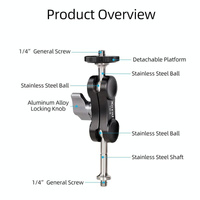 Versatile Dual Ballhead Magic Arm For Camera And Monitor Mounting - Tm-5 thumbnail