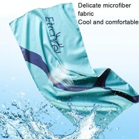 Double-sided Fleece Bath Towel - Quick-drying Small Blue thumbnail