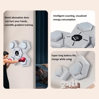 Rechargeable Bluetooth Boxing Machine With Adult & Child Gloves - Blue - With Adult & Child Gloves Pink Blue thumbnail
