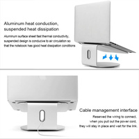 360 Degree Rotating Aluminum Laptop Stand - Efficient Cooling thumbnail
