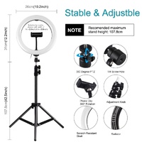 10.2 Rgbw Led Ring Light Kit with 1.1m Tripod & Phone Clamp thumbnail