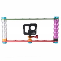 Aluminum Dual Grip Stabilizer for Action Cameras with Jaws Flex Clamp Mount thumbnail