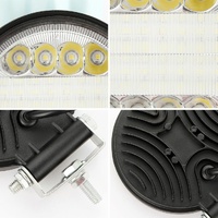 2 Pcs 4 Inch 15W Spot / Flood Light White Light Round - Shaped Waterproof Car Suv Work Lights Spotlight Led Bulbs Dc 9 - 30V thumbnail