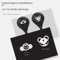 Desktop Speed Ball For Boxing Training - Bear Design With Gloves & Pump - Bear+Children Gloves+Pump thumbnail