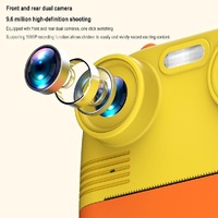 Instant Print Camera with Dual Lens - 2.8 Screen for Kids Blue - Yellow + 32G Card thumbnail