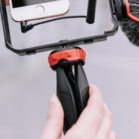 Vlogging Live Broadcast Led Selfie Light Video Rig With Smartphone Handle And Tripod thumbnail