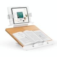 Adjustable Desktop Book Stand with Multi-angle Clip - Foldable Tablet Holder thumbnail