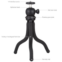 Flexible Mini Octopus Tripod with Ball Head for Slr Cameras thumbnail