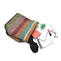 Multi Layer Canvas Crossbody Bag For Women Simple Design thumbnail