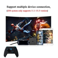 Wireless Game Controller for Android / Ios / Pc / Ps3 with Bluetooth & 2.4ghz Includes Handle Bracket and Receiver - Blue thumbnail
