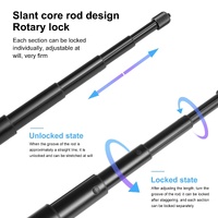 Metal Selfie Stick for Insta360 one Rs X2 X3 X4 - 150cm thumbnail