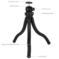 Flexible Mini Octopus Tripod with Ball Head for Slr Cameras Gopro and Cellphones - 30cmx5cm thumbnail