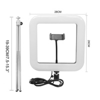 28cm Dimmable Led Square Light with Tripod for Mobile Phone Live Streaming thumbnail