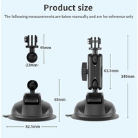 Adjustable 360 Degree Suction Cup for Car Action Cameras thumbnail