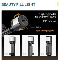Rotatable Bluetooth Selfie Stick with Fill Light and Remote Control thumbnail