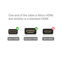 19-pin Hdmi to Micro Hdmi Cable for Gopro Hero11 - Perfect for Video thumbnail