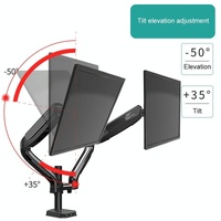 Double Screen Desktop Monitor Bracket - Air Pressure Lift thumbnail