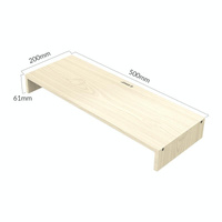 Natural Wood Monitor Stand - Holds Computer Screen thumbnail