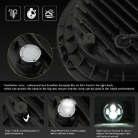 7 Inch H4 / H13 Dc 9V - 30V 3000Lm 3000K - 6000K 25W Car Round Shape Led Headlight Lamps For Jeep Wrangler With Angel Eye White Light thumbnail