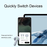 Wireless Active Noise-cancelling Earbuds for Music and Gaming - White thumbnail