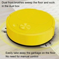 Smart Usb Charging Robot Vacuum for Family Cleaning - Yellow thumbnail