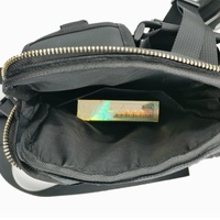 8 Leather Shoulder Mobile Phone Messenger Bag Casual Water Bottle Bag - Black thumbnail