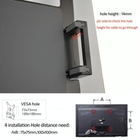 Adjustable Desktop Stand for 17-32 and 12-17 Monitors - Aluminum - Black thumbnail