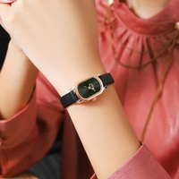 Waterproof Women Quartz Watch with Mini Dial and Steel Band - Maroon thumbnail
