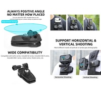 360 Degree Swivel Backpack Clip for Magnetic Action Camera Mount thumbnail