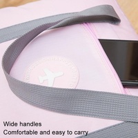 Folding Travel Bag with Trolley Case for Luggage - Black thumbnail