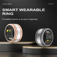 Smart Ring With Heart Rate Blood Oxygen Sleep Tracking - R18 Size 9 - Black thumbnail