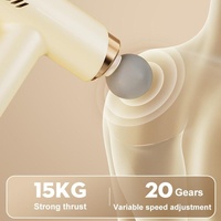 Silent Fascia Gun For Muscle Relaxation - High Frequency Vibration Massager - White thumbnail
