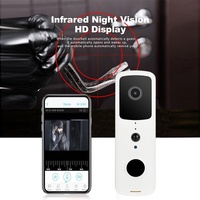 Smart Wifi Video Doorbell With Two-Way Intercom & Night Vision - Black thumbnail