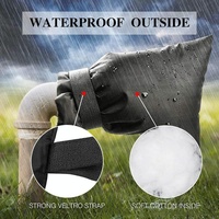 Outdoor Faucet Frost Protection Cover - Oxford Cloth Hook and Loop Fastener Black thumbnail