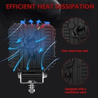 4 Inch Square Mixed Luminous Arch Bridge Angel Eye Car Work Light thumbnail