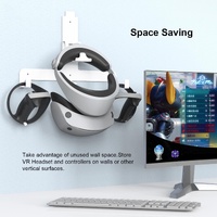 Wall Storage Bracket for Ps5 Vr2 Helmet / Headset / Handle / Remote Control - White thumbnail