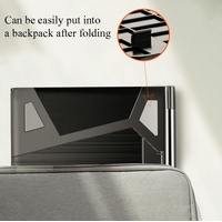 Portable Laptop Stand - Adjustable Height Foldable Heat Dissipation - Elegant Black thumbnail