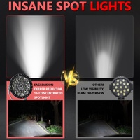 55W 6000Lm / 6000K Off - Road Vehicle Round Work Light - White thumbnail