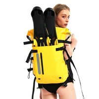 Waterproof Diving Fins Bag Scuba Swimming Backpack - Black thumbnail