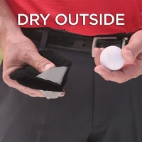 Grey Microfiber Golf Ball Cleaning Towel with Carabiner Hook thumbnail
