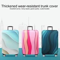 18-21 Inch Travel Suitcase Dust Covers - Elastic & Abrasion-resistant - Green Ripple thumbnail