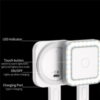Portable Magnetic Selfie Light for Live Streaming and Skin Beauty - Black thumbnail