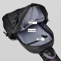 Lightweight Waterproof Men Chest Bag Cycling Shoulder Bag - Black thumbnail